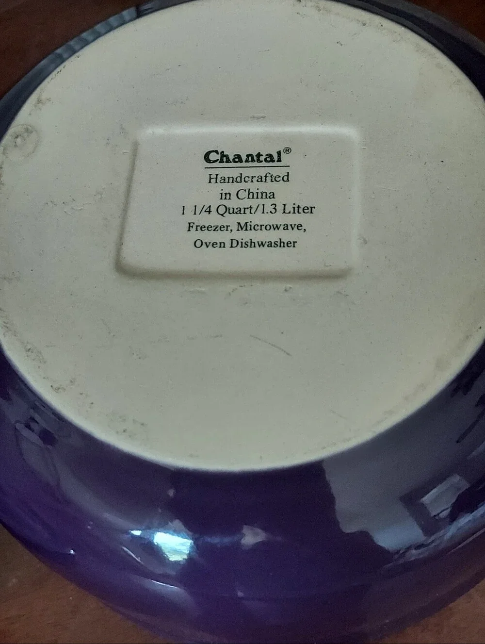 Chantal Stoneware Covered Baking Dish Casserole Purple 1 1/4 Quart Cookware